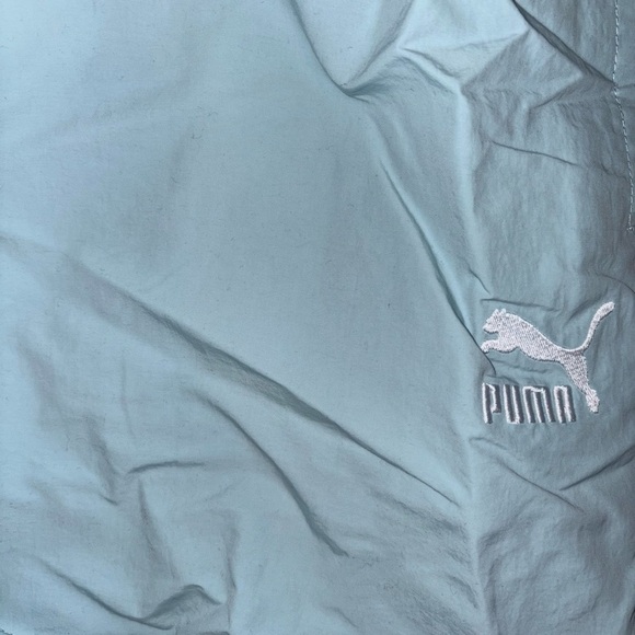 Puma‎ Men's Swim Training Shorts Size Large Light Blue Quick-Dry Athletic Gym - Picture 2 of 4